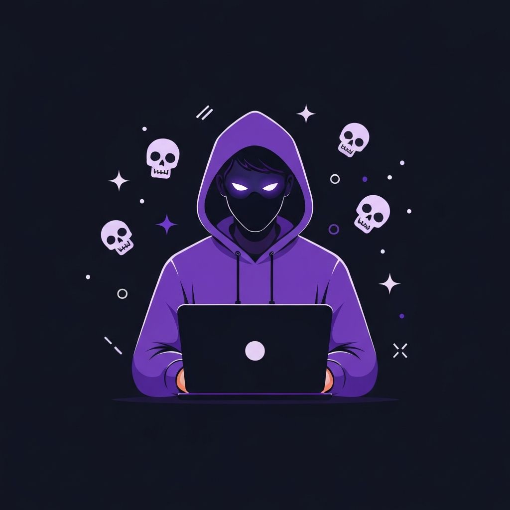 Hacker character illustration